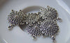 Accessories - Earring Pendant Antique Silver Three Loops Round Charms 17x20mm Set Of 10 A4935