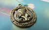 Accessories - Egyptian Queen Nefertiti Antique Bronze Round Charms 24mm Set Of 10 Pcs A691
