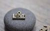Accessories - English Word Charms Antique Bronze Pendants 10x13mm Set Of 50 Pcs A7831