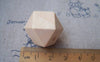 Accessories - Faceted Wood Beads Geometric Figure Solid Beads Findings 21mm Lot Of 20 Pcs A3736