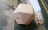 Accessories - Faceted Wood Beads Geometric Figure Solid Beads Findings 21mm Lot Of 20 Pcs A3736