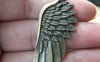 Accessories - Feather Charms Antique Bronze Huge Angel Wing Pendants 22x54mm Set Of 10 A1598