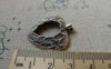 Accessories - Feather Heart Charms Antique Silver Filigree Pendants 27x31mm Set Of 10 Pcs A5662
