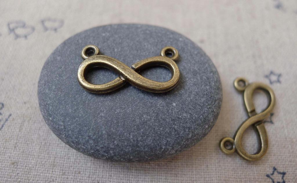 Accessories - Figure 8 Connector Bronze Charms 10x20mm Set Of 50 Pcs A7464