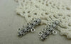 Accessories - Five Loops Flower Connector Antique Silver Charms 11x25mm Set Of 20 Pcs A5951
