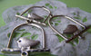 Accessories - Flat Bird Ring Connector Antique Silver Cage Charms 25x33mm Set Of 10 Pcs A803