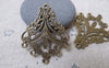 Accessories - Flat Chandelier Earring Drops Antique Bronze Pendant Charms 30x36mm Set Of 10 Pcs A7180