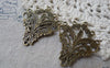 Accessories - Flat Chandelier Earring Drops Antique Bronze Pendant Charms 30x36mm Set Of 10 Pcs A7180