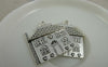 Accessories - Flat Heart House Pendants Antique Silver Charms 25x30mm Set Of 10 Pcs A5813