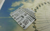 Accessories - Flat Heart House Pendants Antique Silver Charms 25x30mm Set Of 10 Pcs A5813