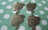 Accessories - Flat Lady Portrait Bronze Charms 24x28mm Set Of 10 Pcs A697
