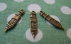 Accessories - Flat Syringe Charms Antique Bronze Pendant 4.5x22mm Set Of 20 Pcs A1463
