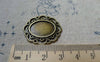 Accessories - Floral Edge Pendant Tray Oval Bezel Settings Match 13x18mm Cabochon Set Of 10 Pcs A3966