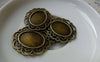 Accessories - Floral Edge Pendant Tray Oval Bezel Settings Match 13x18mm Cabochon Set Of 10 Pcs A3966