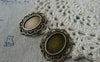 Accessories - Floral Edge Pendant Tray Oval Bezel Settings Match 13x18mm Cabochon Set Of 10 Pcs A3966
