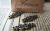 Accessories - Flower Connector Antique Bronze Charms 8.5x25mm Set Of 20 Pcs A383