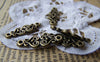 Accessories - Flower Connector Antique Bronze Charms 8.5x25mm Set Of 20 Pcs A383