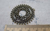 Accessories - Flower Ring Pendants Antique Bronze Large Filigree Circle Charms  40mm Set Of 10 Pcs A7148