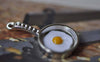 Accessories - Frying Pan With Egg Pendants Antique Silver Kitchen Cooking Charms 17x32mm Set Of 6 Pcs A7873