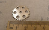 Accessories - Gear Mechanical Watch Movement Antique Silver Charms 25mm Set Of 10 A7332