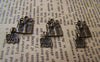 Accessories - Gift Bag Charms Antique Bronze Pendants 10x15mm Set Of 10 Pcs A2059