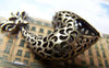 Accessories - Giraffe Pendants Antique Bronze 3D Heart Shaped Charms 31x46mm Set Of 4 Pcs A1793