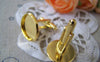 Accessories - Gold Cufflinks Blank Round Bezel Setting Match 16mm Cabochon Set Of 10 Pcs A561