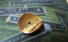 Accessories - Gold Curved Round Potato Chip Spacer Disc Beads Charms 14x15mm Set Of 50 Pcs A4995