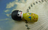 Accessories - Hand Painted Wood Pendants Japanese Doll Girl Charms 14x37mm Set Of 4 Pcs A5880