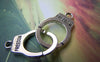 Accessories - Handcuff Charms Antique Silver Connectors 15x36mm Set Of 10 Pcs A220