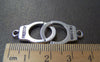 Accessories - Handcuff Charms Antique Silver Connectors 15x36mm Set Of 10 Pcs A220
