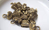 Accessories - Hat Sue Girl Antique Bronze Red Cap Charms 11x24mm Set Of 10 Pcs A4767