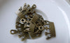Accessories - Heart Crown Charms Antique Bronze Pendants 6x17mm Set Of 30 Pcs A7823
