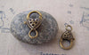 Accessories - Heart Lobster Clasps Antiqued Bronze Clasps 12x25mm Set Of 10 Pcs A5255