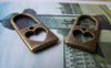 Accessories - Heart Lock Charms Antique Bronze Supplies 12x25mm Set Of 10 Pcs A2813