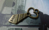 Accessories - Heart Necktie Charms Antique Bronze Pendants 13x30mm Set Of 30 Pcs A7834