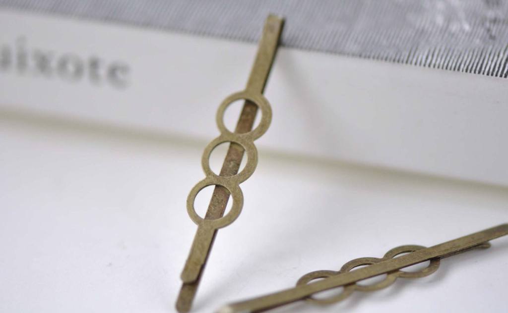 Accessories - Infinity Bobby Pin Antique Bronze Wired Figure 8 Hair Clips 45mm Set Of 10 Pcs A7889