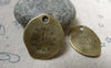 Accessories - Irregular Clock Antique Bronze Charms 21x25mm Set Of 10 Pcs A5907