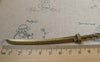 Accessories - Japanese Blade Sword Antique Bronze Pendants Charms 10x108mm Set Of 5 Pcs A6182