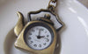 Accessories - Kettle Pocket Watch Necklace CHAIN INCLUDED 31x38mm Set Of 1 Pc A4610