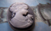 Accessories - Lady Cameo Cabochon Resin Black Size 22x30mm Set Of 10 Pcs A4051