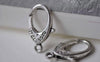 Accessories - Large Decorative Lobster Clasp Antiqued Silver Lanyard Badge Holder Clip 17x30mm Set Of 10 A7881
