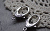 Accessories - Large Decorative Lobster Clasp Antiqued Silver Lanyard Badge Holder Clip 17x30mm Set Of 10 A7881