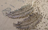Accessories - Large Feather Connectors Pendants Antique Silver Tone 28x78mm Set Of 10 A7381