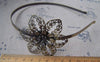 Accessories - Large Filigree Flower Headband Brushed Brass Hair Band 56mm Set Of 1 A4469