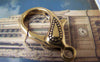 Accessories - Large Paisley Design Antiqued Gold Lobster Clasp Huge Size 15x30mm Set Of 10 Pcs A4588