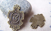 Accessories - Letter E Connector Antique Bronze Rhombus Pendants 18x30mm Set Of 10 A1983
