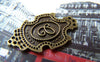 Accessories - Letter E Connector Antique Bronze Rhombus Pendants 18x30mm Set Of 10 A1983