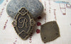 Accessories - Letter R Connector Antique Bronze Rhombus Charms 23x33mm Set Of 10 Pcs A1990