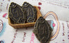 Accessories - Letter R Connector Antique Bronze Rhombus Charms 23x33mm Set Of 10 Pcs A1990